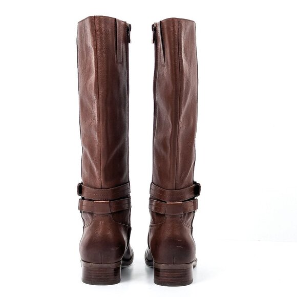 Naturalizer Women Rory Dark Brown Leather Wide Calf Riding Equestrian Boots 9.5 - Picture 3 of 7